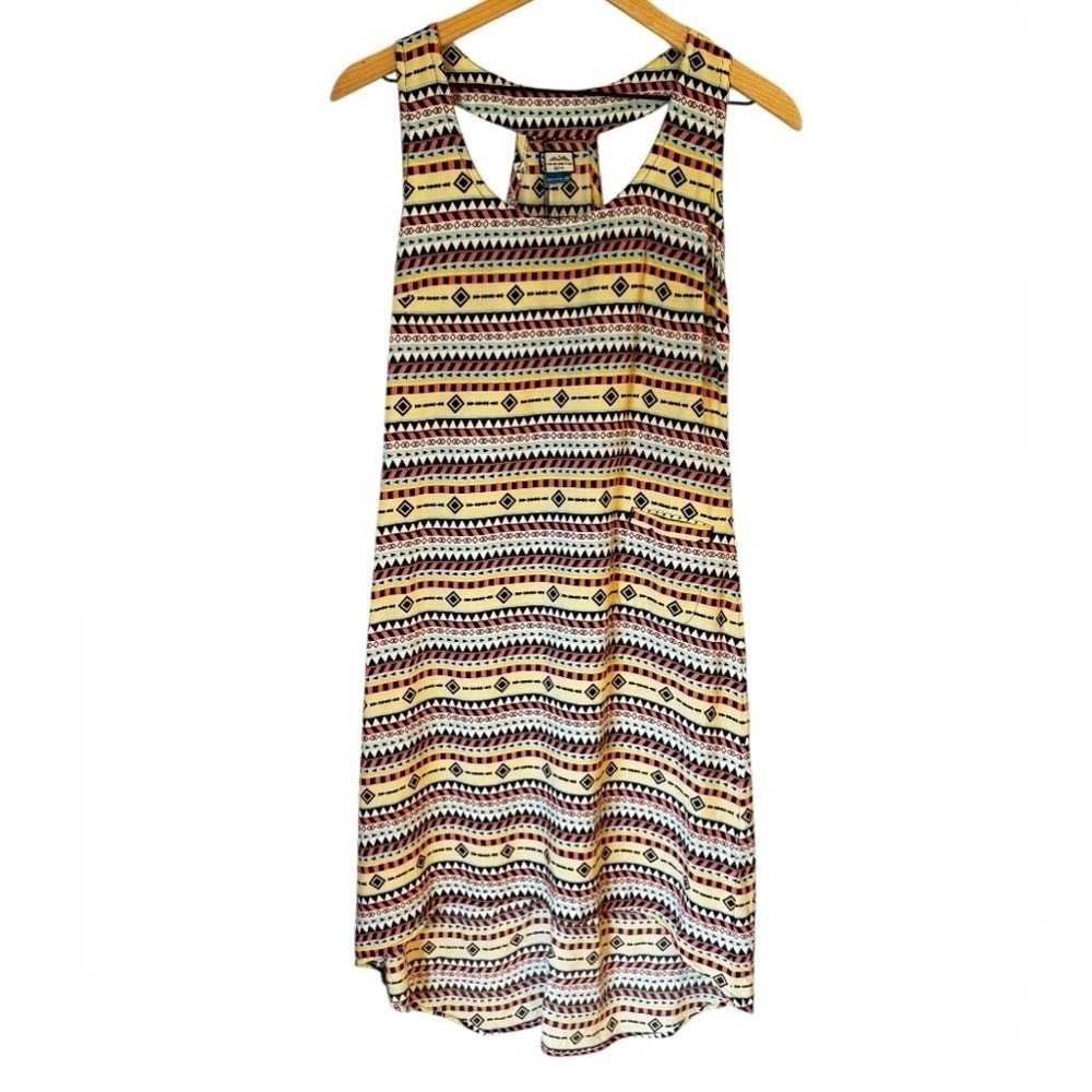 Kavu Southwestern Aztec Print Racerback Womens High Low Lightweight Dress Sz XS